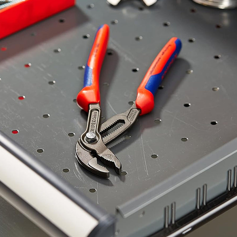 Kìm mỏ quạ dòng Cobra High-Tech KNIPEX chiều dài từ 180mm - 300mm, mạ đen nhám, tay cầm bọc nhựa chống trượt