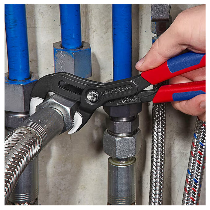 Kìm mỏ quạ dòng Cobra High-Tech KNIPEX chiều dài từ 180mm - 300mm, mạ đen nhám, tay cầm bọc nhựa chống trượt