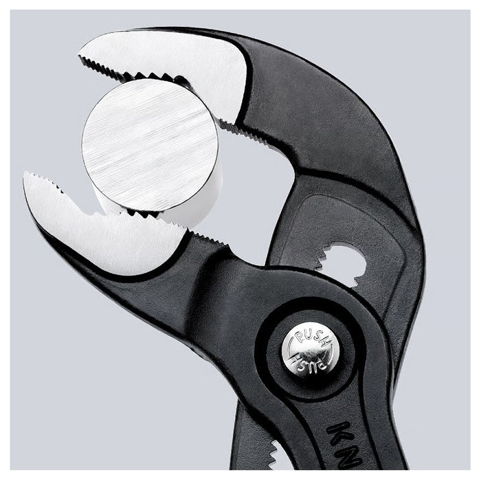 Kìm mỏ quạ dòng Cobra High-Tech KNIPEX chiều dài từ 180mm - 300mm, mạ đen nhám, tay cầm bọc nhựa chống trượt