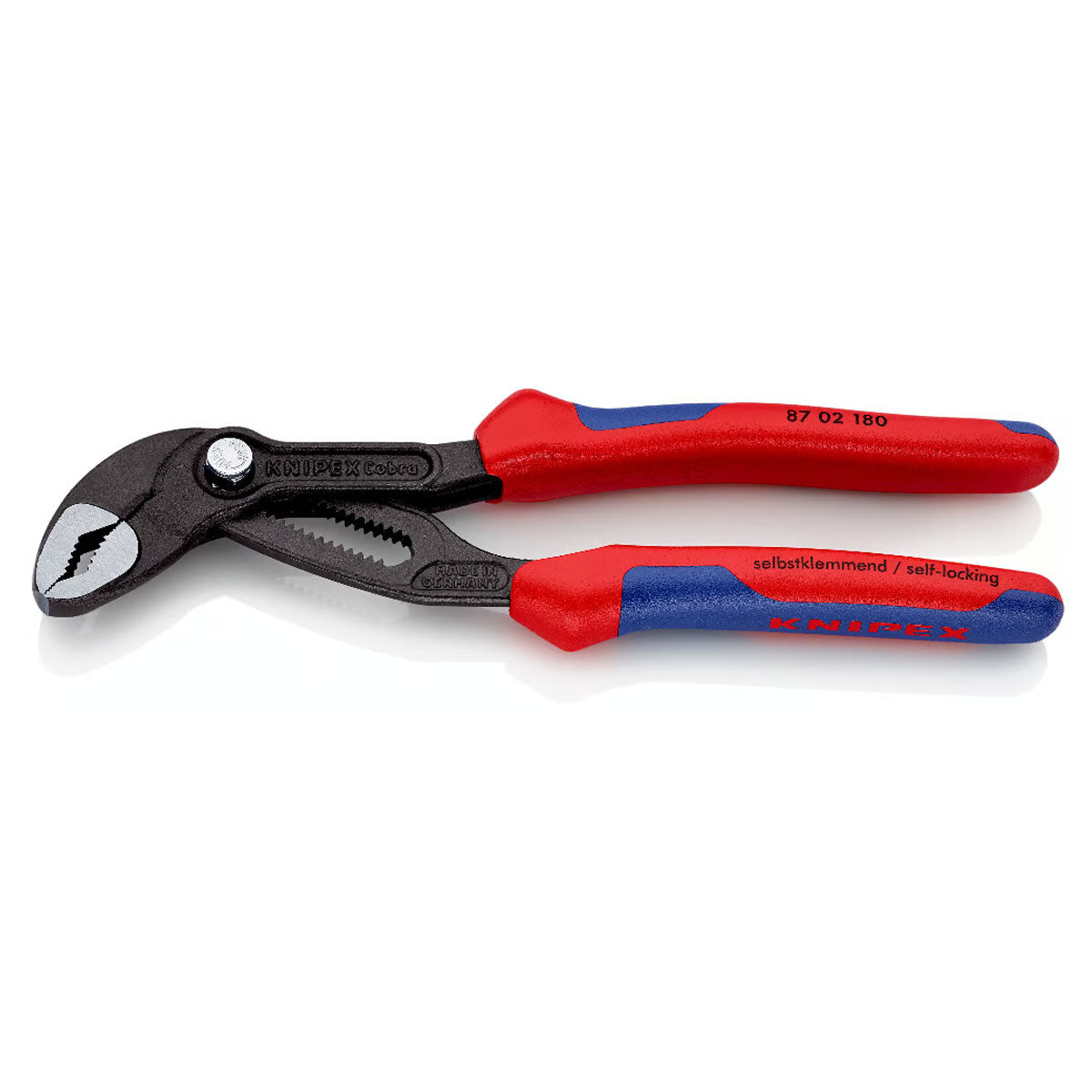 Kìm mỏ quạ dòng Cobra High-Tech KNIPEX chiều dài từ 180mm - 300mm, mạ đen nhám, tay cầm bọc nhựa chống trượt