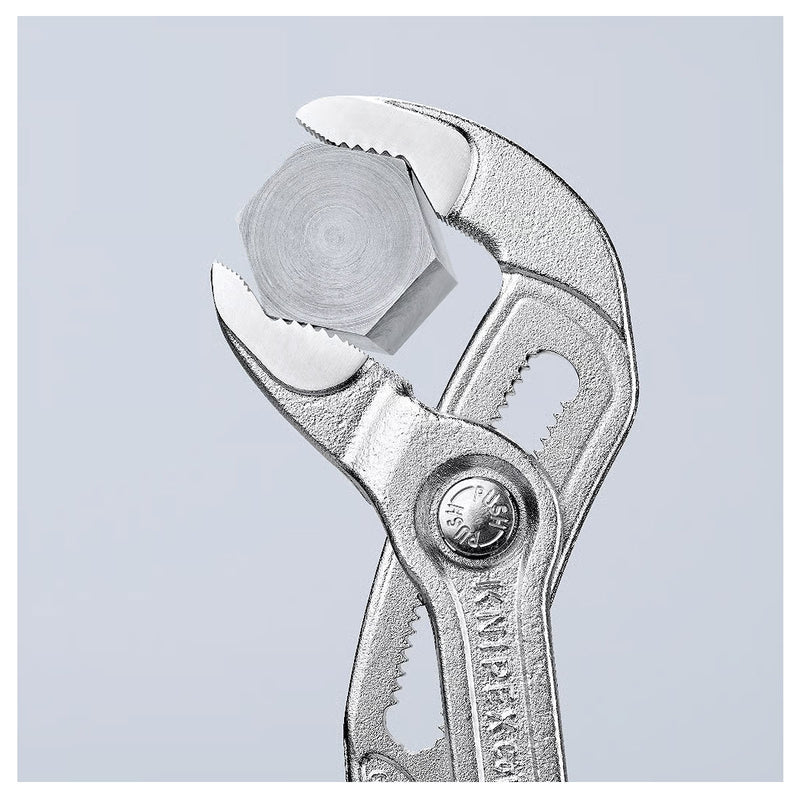 Kìm mỏ quạ dòng Cobra High-Tech KNIPEX chiều dài từ 125mm - 300mm, mạ Chrome, tay cầm bọc nhựa chống trượt