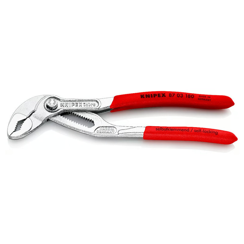 Kìm mỏ quạ dòng Cobra High-Tech KNIPEX chiều dài từ 125mm - 300mm, mạ Chrome, tay cầm bọc nhựa chống trượt