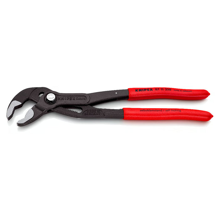 Kìm mỏ quạ dòng Cobra Matic KNIPEX 87 11 250 chiều dài 250mm, mạ đen nhám, tay cầm bọc nhựa chống trượt