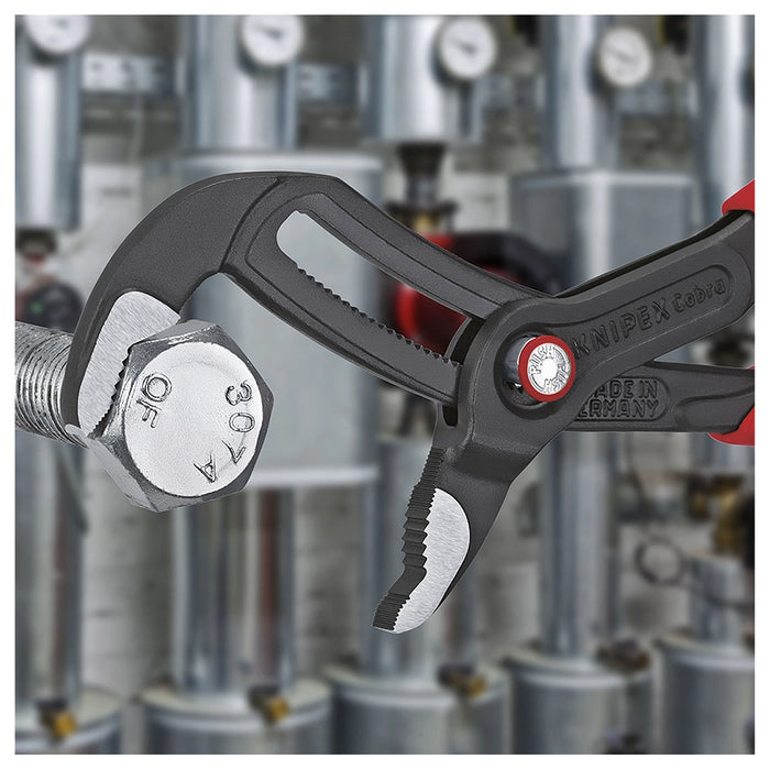 Kìm mỏ quạ dòng Cobra QuickSet KNIPEX chiều dài từ 250mm - 300mm, mạ đen nhám, tay cầm bọc nhựa chống trượt