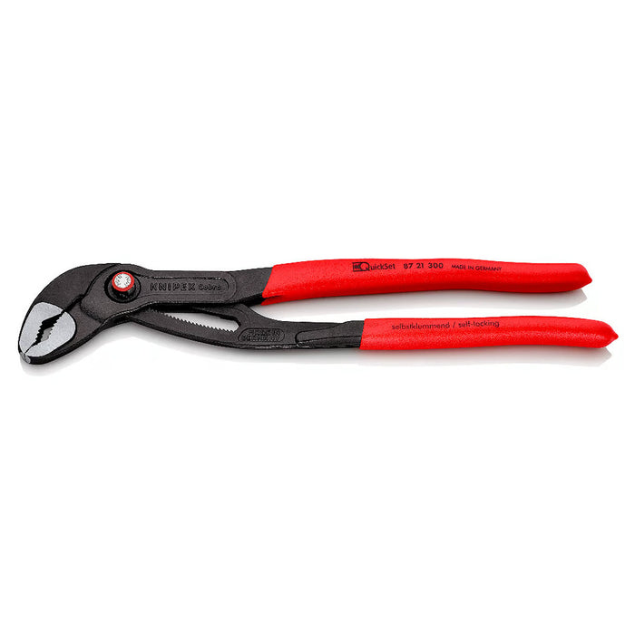 Kìm mỏ quạ dòng Cobra QuickSet KNIPEX chiều dài từ 250mm - 300mm, mạ đen nhám, tay cầm bọc nhựa chống trượt