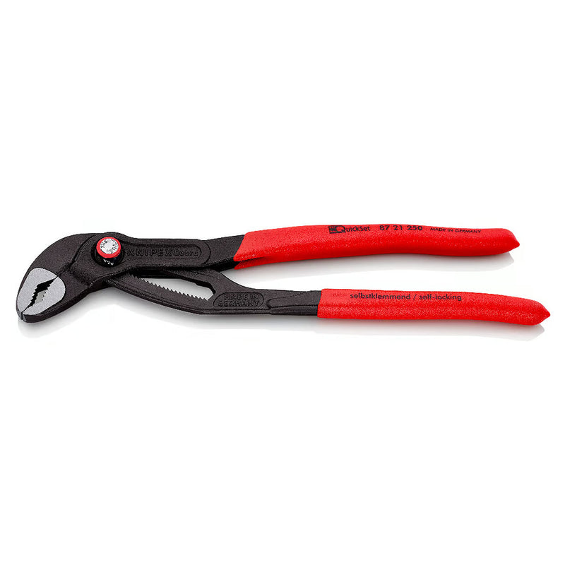 Kìm mỏ quạ dòng Cobra QuickSet KNIPEX chiều dài từ 250mm - 300mm, mạ đen nhám, tay cầm bọc nhựa chống trượt