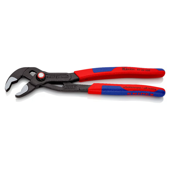 Kìm mỏ quạ dòng Cobra QuickSet KNIPEX 87 22 250 chiều dài 250mm, mạ đen nhám, tay cầm bọc nhựa chống trượt