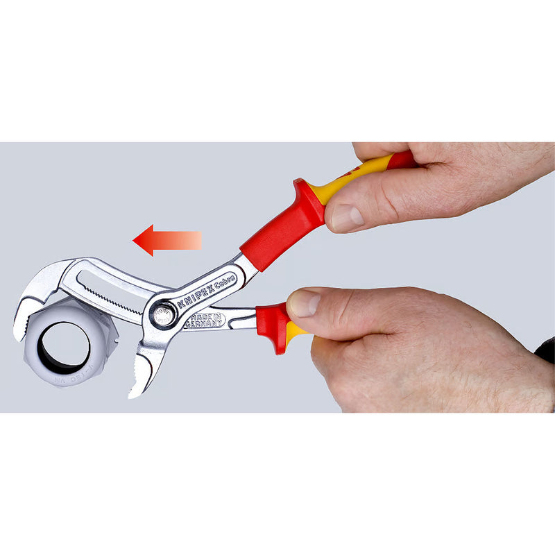 Kìm mỏ quạ dòng Cobra VDE KNIPEX cách điện 1000V, chiều dài 250mm, mạ Chrome