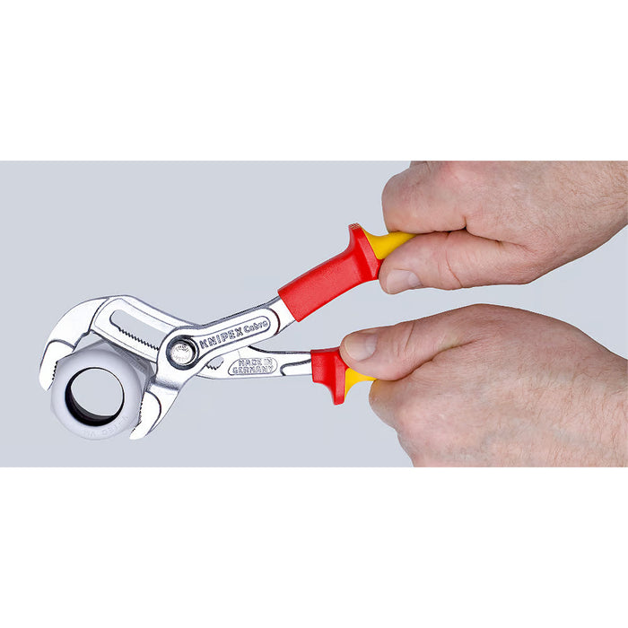 Kìm mỏ quạ dòng Cobra VDE KNIPEX cách điện 1000V, chiều dài 250mm, mạ Chrome