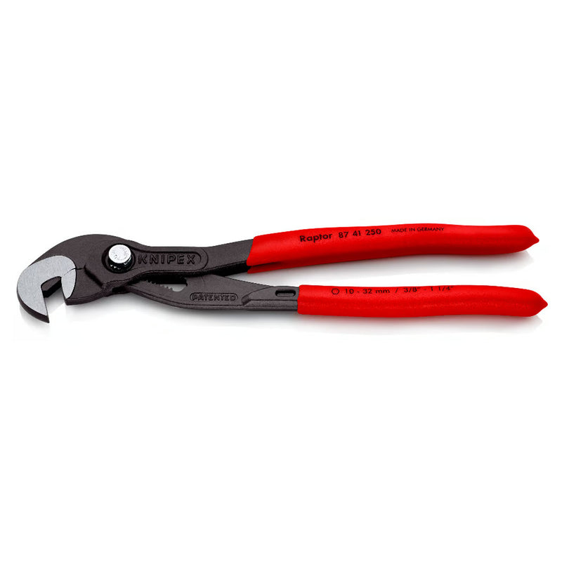 Kìm đa năng dòng Raptor KNIPEX 87 41 250 chiều dài 250mm, mạ đen nhám, tay cầm bọc nhựa chống trượt