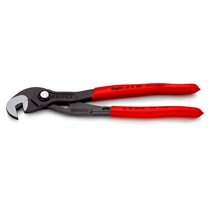Kìm đa năng dòng Raptor KNIPEX 87 41 250 chiều dài 250mm, mạ đen nhám, tay cầm bọc nhựa chống trượt