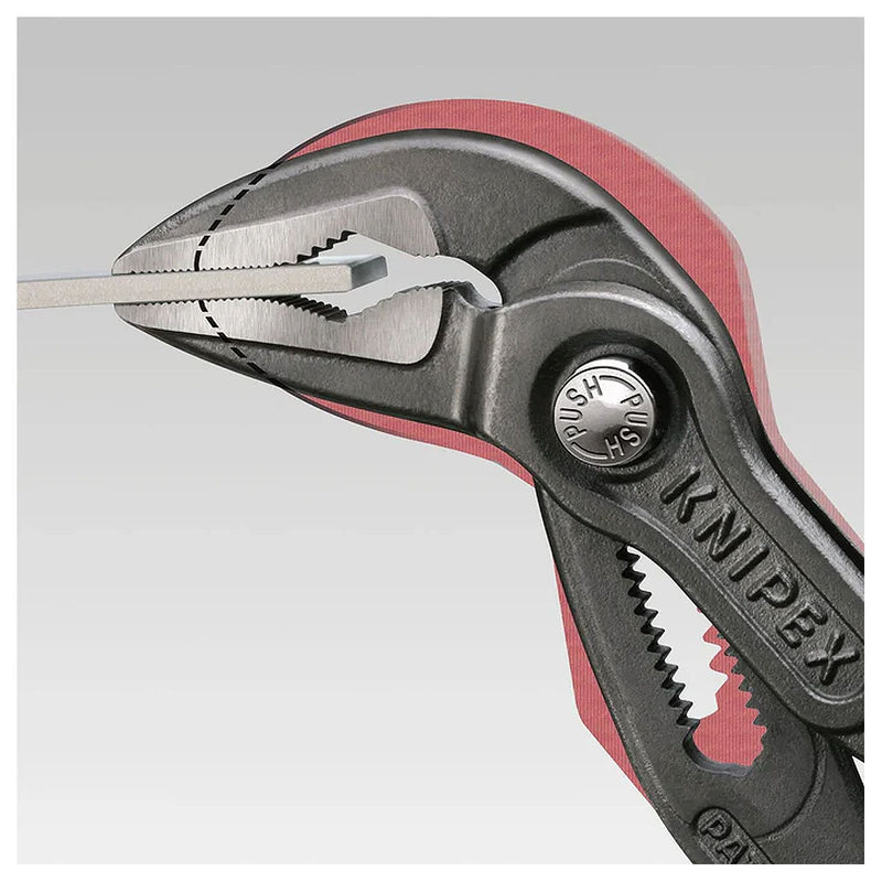 Kìm mỏ quạ dòng Cobra Extra-Slim (ES) KNIPEX chiều dài từ 180mm - 250mm, mạ đen nhám, tay cầm bọc nhựa chống trượt