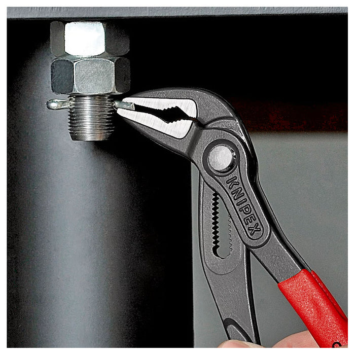 Kìm mỏ quạ dòng Cobra Extra-Slim (ES) KNIPEX chiều dài từ 180mm - 250mm, mạ đen nhám, tay cầm bọc nhựa chống trượt