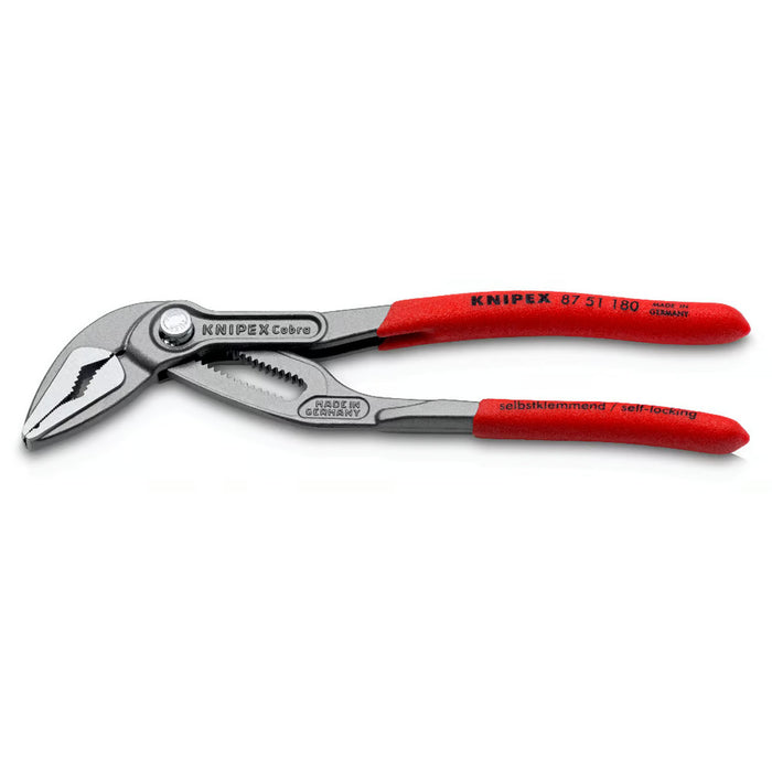 Kìm mỏ quạ dòng Cobra Extra-Slim (ES) KNIPEX chiều dài từ 180mm - 250mm, mạ đen nhám, tay cầm bọc nhựa chống trượt