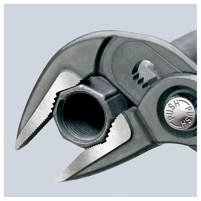 Kìm mỏ quạ dòng Cobra Extra-Slim (ES) KNIPEX chiều dài từ 180mm - 250mm, mạ đen nhám, tay cầm bọc nhựa chống trượt