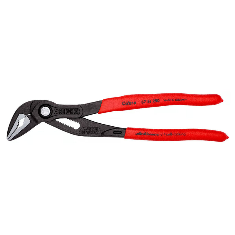 Kìm mỏ quạ dòng Cobra Extra-Slim (ES) KNIPEX chiều dài từ 180mm - 250mm, mạ đen nhám, tay cầm bọc nhựa chống trượt