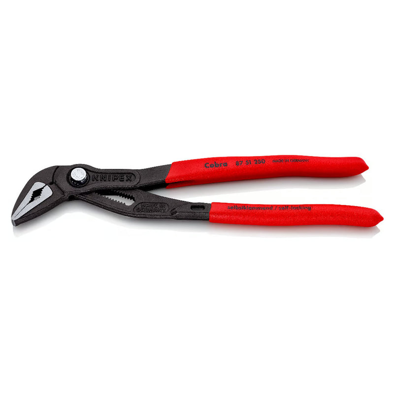 Kìm mỏ quạ dòng Cobra Extra-Slim (ES) KNIPEX chiều dài từ 180mm - 250mm, mạ đen nhám, tay cầm bọc nhựa chống trượt