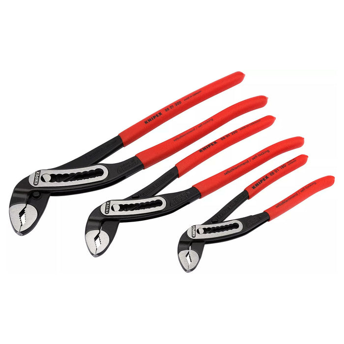 Kìm mỏ quạ dòng Alligator KNIPEX chiều dài từ 180mm - 300mm, mạ đen nhám, tay cầm bọc nhựa chống trượt