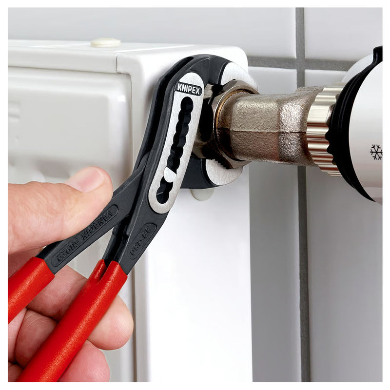 Kìm mỏ quạ dòng Alligator KNIPEX chiều dài từ 180mm - 300mm, mạ đen nhám, tay cầm bọc nhựa chống trượt