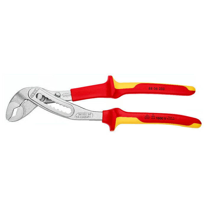 Kìm mỏ quạ dòng Alligator KNIPEX 88 06 250 cách điện 1000V, mạ Chrome