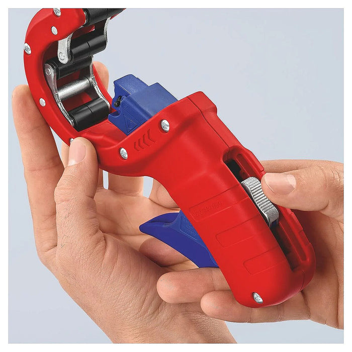 Dao cắt ống nhựa DP50 KNIPEX 90 23 01 BK chiều dài 202mm, đường kính cắt từ 32mm - 50mm