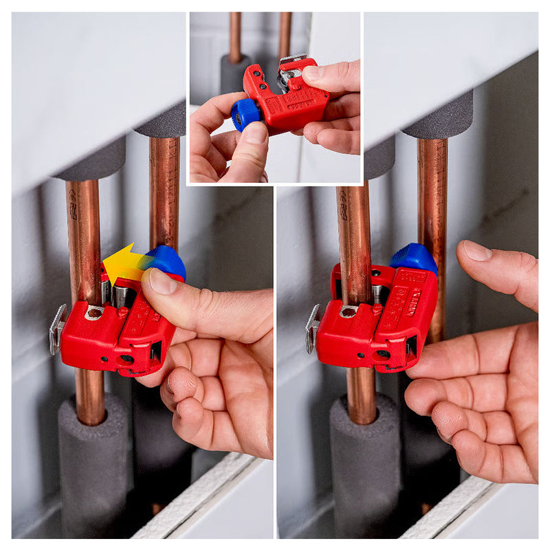Dao cắt ống đồng, Inox mini KNIPEX TubiX S KNIPEX 90 31 01 chiều dài 77mm, đường kính cắt từ 3mm - 30mm