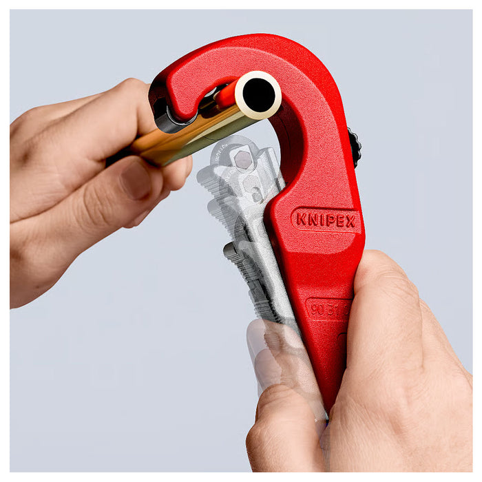 Dao cắt ống đồng, Inox KNIPEX 90 31 02 SB chiều dài 180mm, đường kính cắt từ 6mm - 35mm