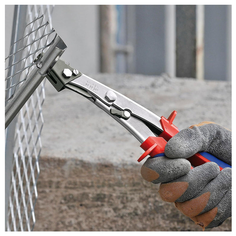 Kìm cắt tôn, kim loại mỏng KNIPEX 90 55 280 chiều dài 280mm, mạ Niken, tay cầm bọc nhựa chống trượt