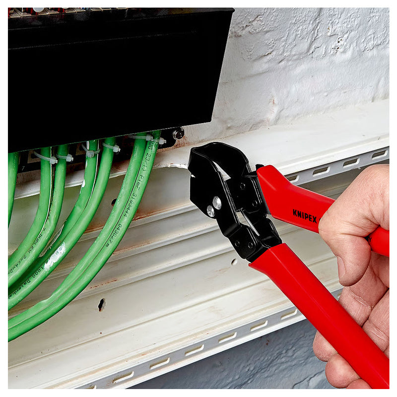 Kìm cắt rãnh ống nhựa KNIPEX chiều dài 250mm, mạ đen nhám, tay cầm bọc nhựa chống trượt