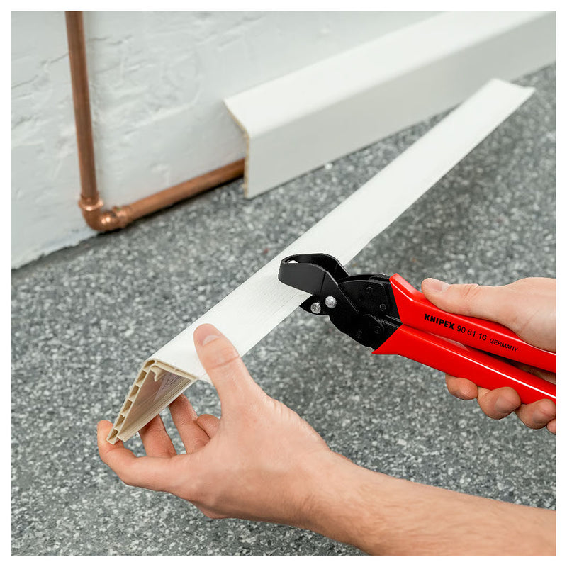 Kìm cắt rãnh ống nhựa KNIPEX chiều dài 250mm, mạ đen nhám, tay cầm bọc nhựa chống trượt