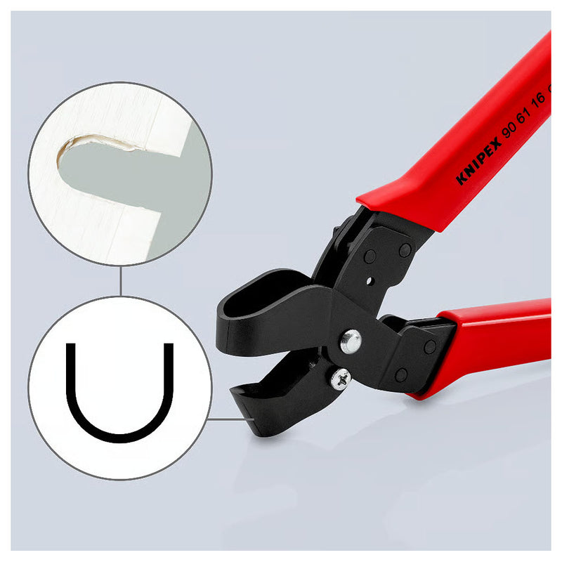 Kìm cắt rãnh ống nhựa KNIPEX chiều dài 250mm, mạ đen nhám, tay cầm bọc nhựa chống trượt