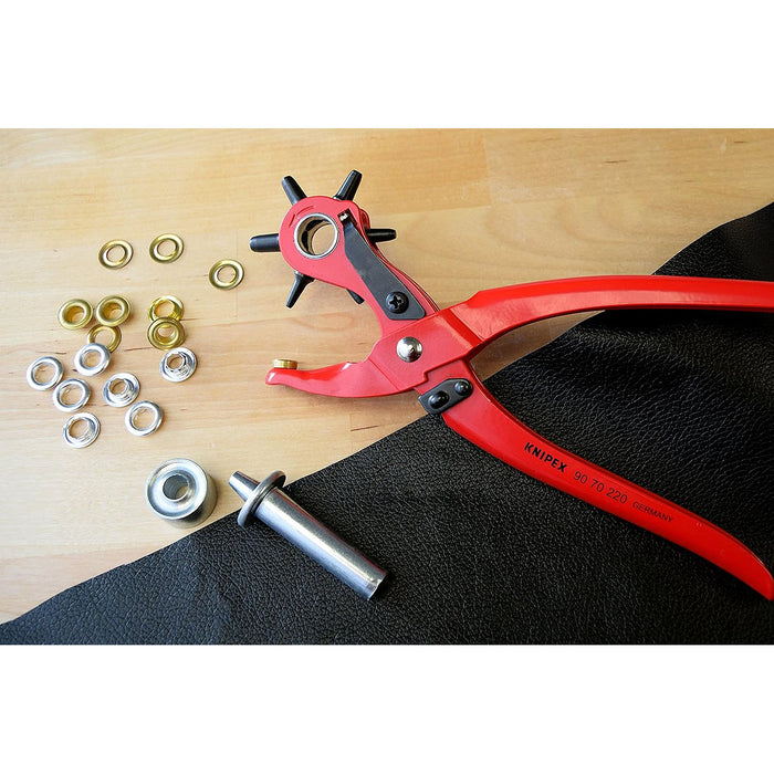 Kìm bấm lỗ KNIPEX 90 70 220 chiều dài 220mm, đường kính lỗ bấm từ 2mm - 5mm