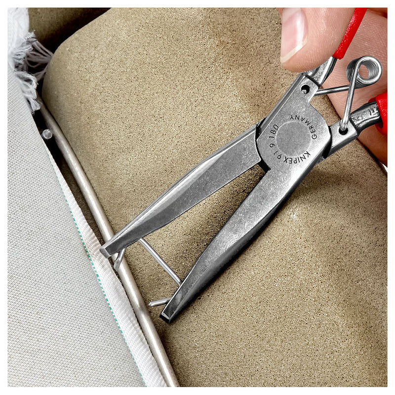 Kìm bấm vòng kẹp Hog Rings KNIPEX 91 92 180 chiều dài 185mm, tay cầm bọc nhựa chống trượt