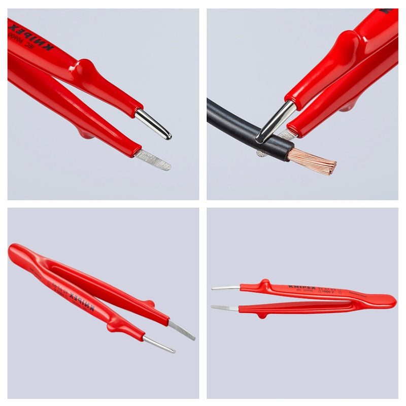 Bộ nhíp gắp linh kiện điện tử, cách điện 1000V 5 chi tiết KNIPEX 92 00 04