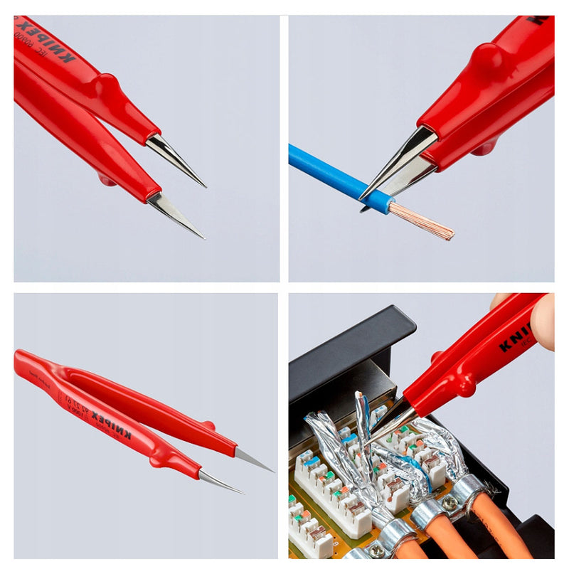 Bộ nhíp gắp linh kiện điện tử, cách điện 1000V 5 chi tiết KNIPEX 92 00 04