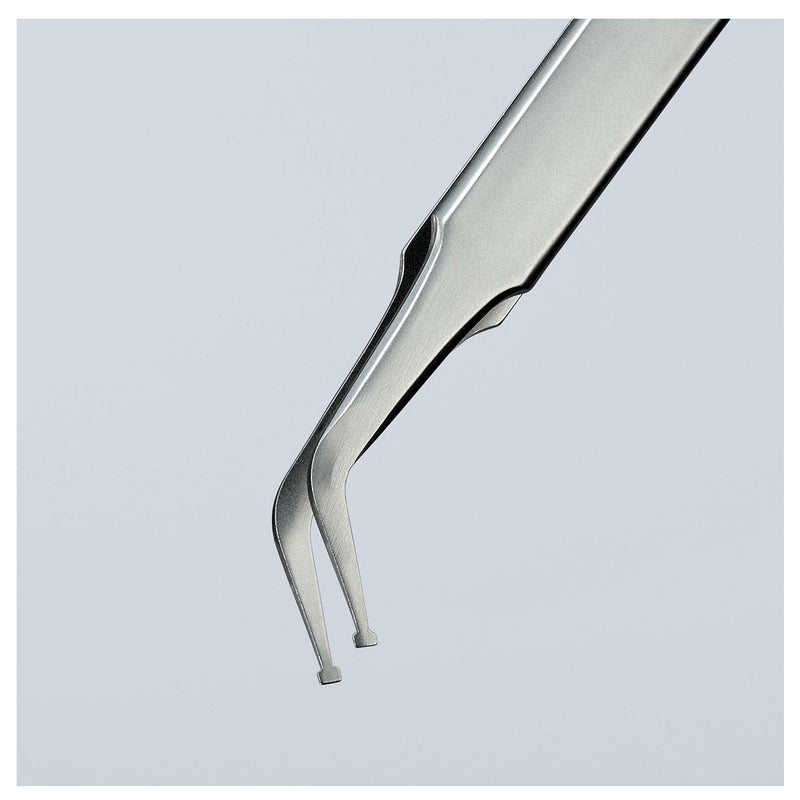 Nhíp gắp linh kiện điện tử SMD, mũi cong 45° KNIPEX 92 01 01 kích thước đầu mũi 0.33 x 1.6mm