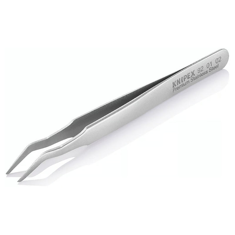Nhíp gắp linh kiện điện tử SMD, mũi cong 35° KNIPEX 92 01 02 kích thước đầu mũi 0.15 x 1.5mm