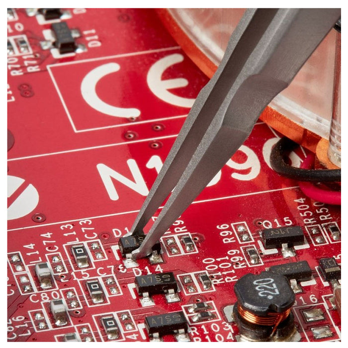 Nhíp gắp linh kiện điện tử SMD, mũi thẳng KNIPEX 92 01 03 kích thước đầu mũi 0.3 x 1.5mm