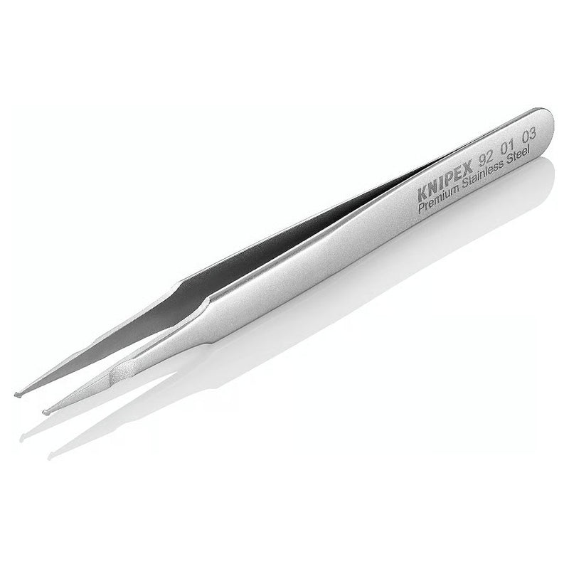 Nhíp gắp linh kiện điện tử SMD, mũi thẳng KNIPEX 92 01 03 kích thước đầu mũi 0.3 x 1.5mm