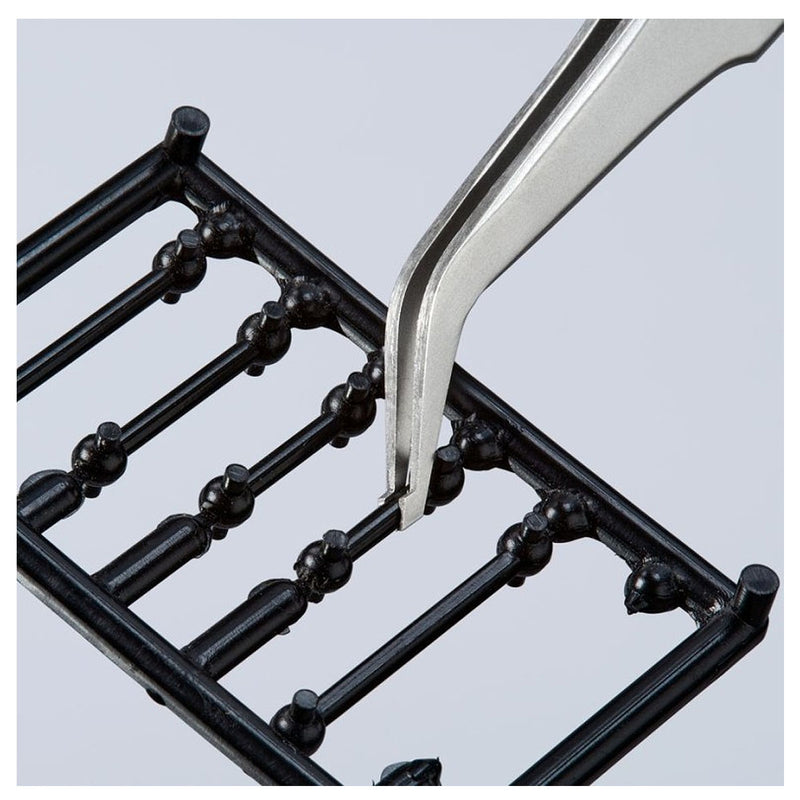 Nhíp gắp linh kiện điện tử SMD, mũi cong 45° KNIPEX 92 01 04 kích thước đầu mũi 0.5 x 1.5mm