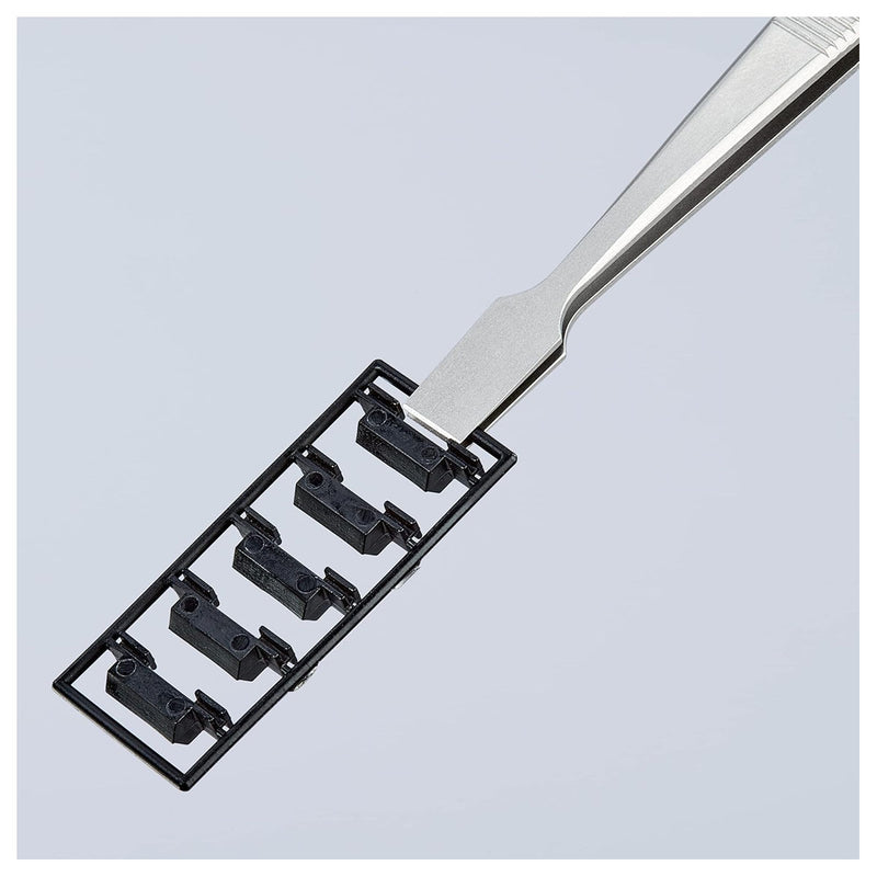Nhíp gắp linh kiện điện tử dòng Universal, mũi bè KNIPEX 92 01 05 kích thước đầu mũi 0.17 x 6.0mm