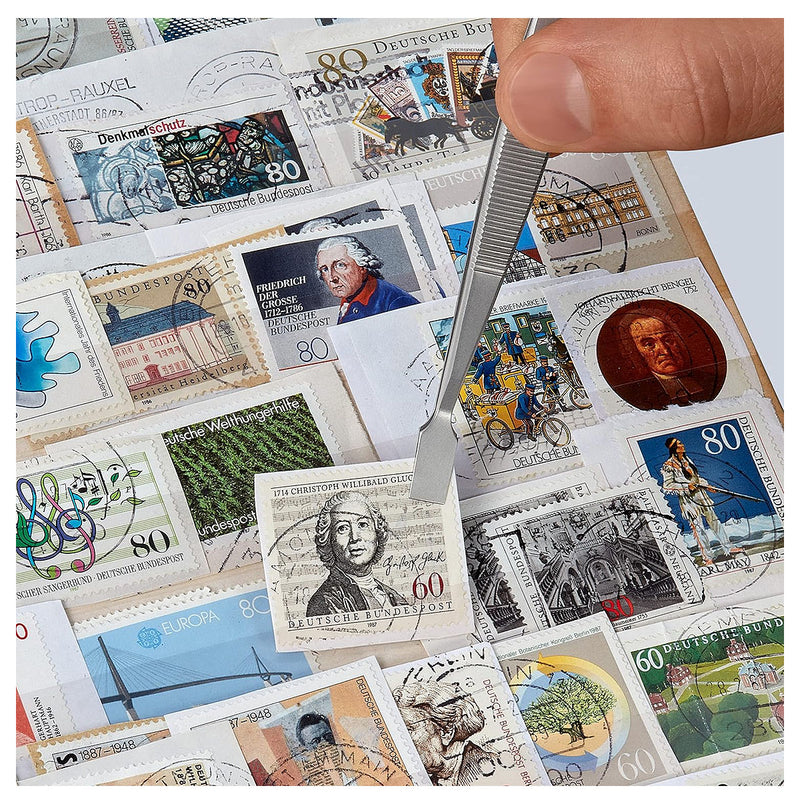 Nhíp gắp linh kiện điện tử dòng Universal, mũi bè cong 30° KNIPEX 92 01 06 kích thước đầu mũi 0.17 x 6.0mm