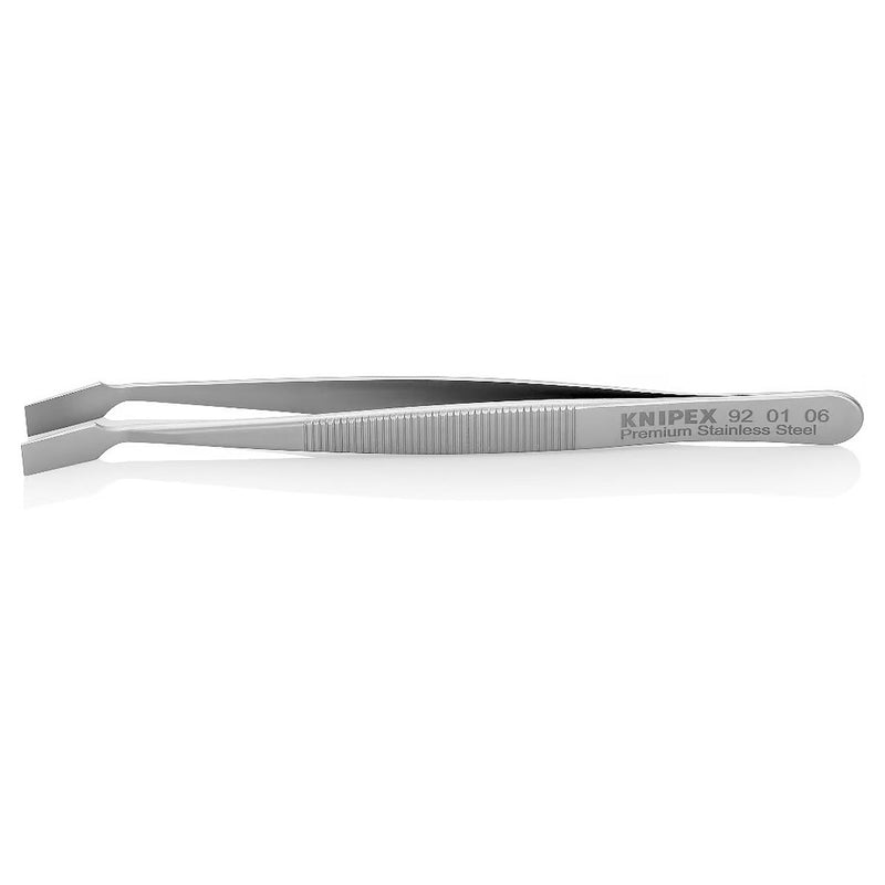 Nhíp gắp linh kiện điện tử dòng Universal, mũi bè cong 30° KNIPEX 92 01 06 kích thước đầu mũi 0.17 x 6.0mm