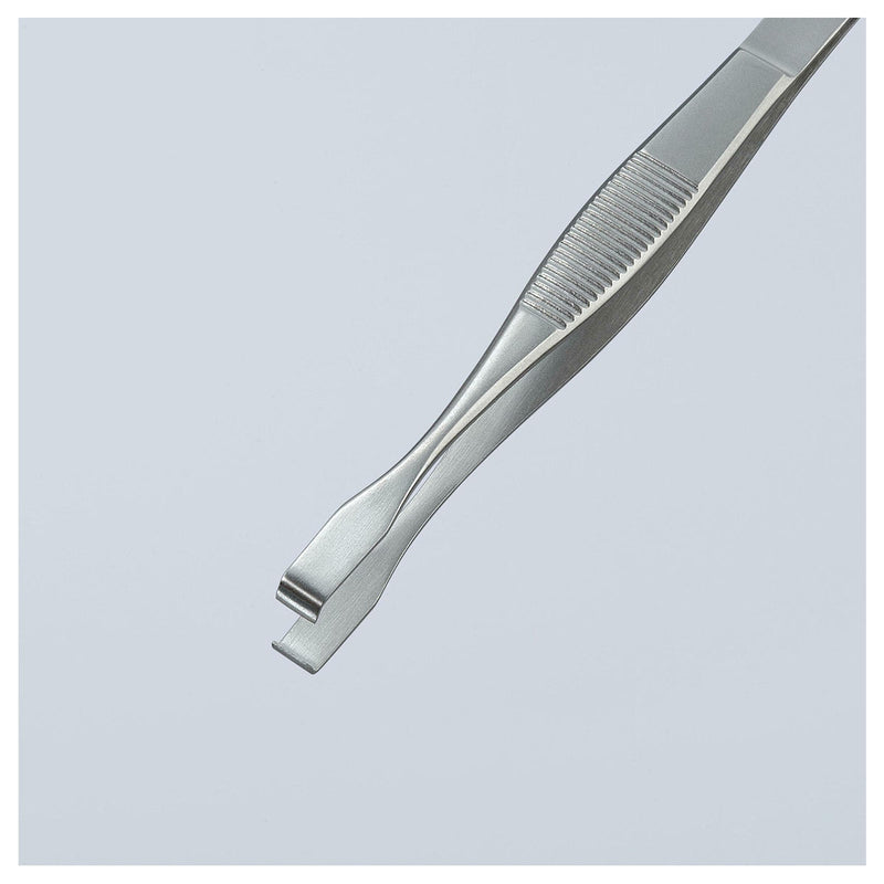 Nhíp gắp linh kiện điện tử THT/PIH, mũi cong 90° KNIPEX 92 01 07 kích thước 3.5 x 5.8mm