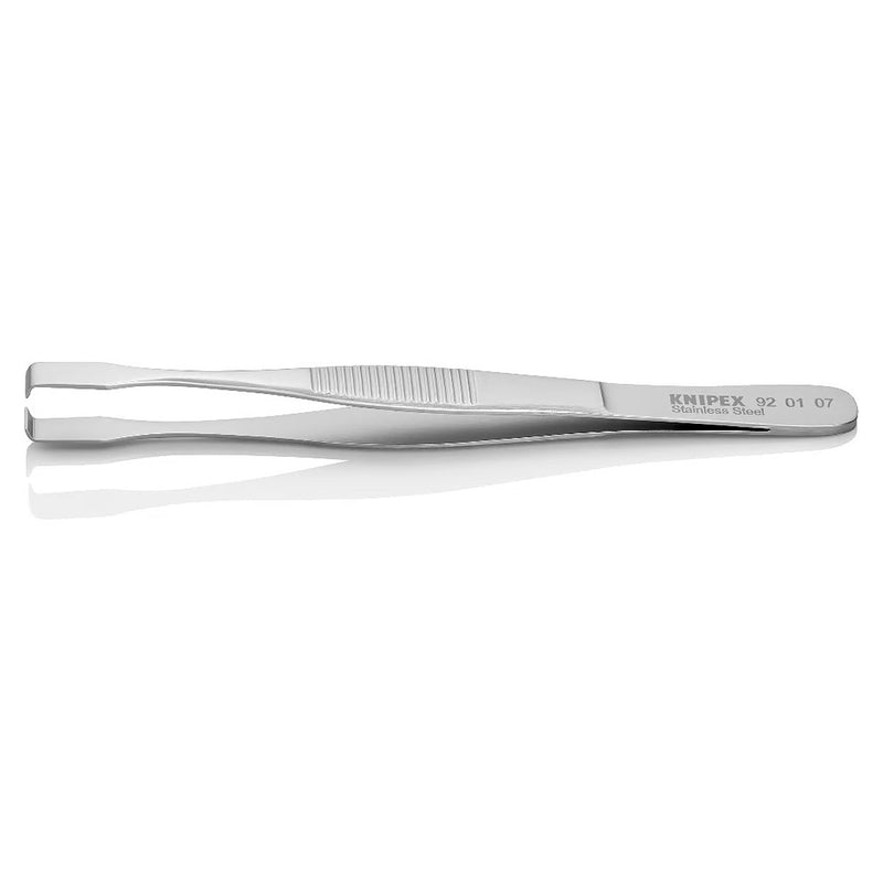 Nhíp gắp linh kiện điện tử THT/PIH, mũi cong 90° KNIPEX 92 01 07 kích thước 3.5 x 5.8mm
