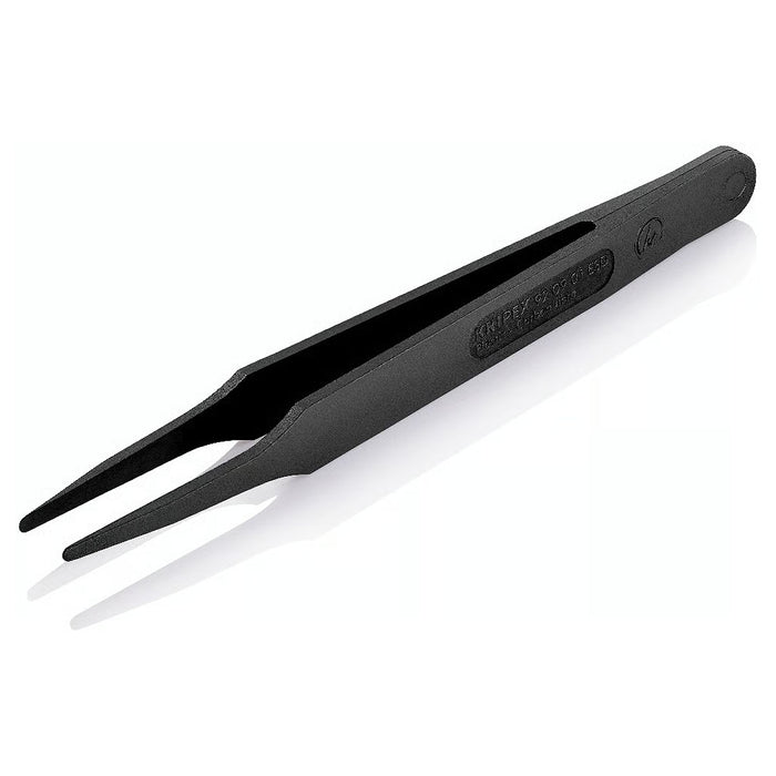 Nhíp gắp linh kiện điện tử, chống tĩnh điện, chất liệu nhựa, mũi tròn bè KNIPEX 92 09 01 ESD kích thước đầu mũi 0.35 x 2.0mm