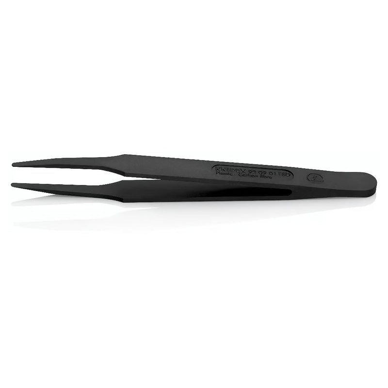 Nhíp gắp linh kiện điện tử, chống tĩnh điện, chất liệu nhựa, mũi tròn bè KNIPEX 92 09 01 ESD kích thước đầu mũi 0.35 x 2.0mm