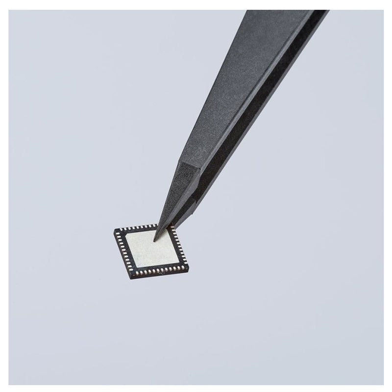 Nhíp gắp linh kiện điện tử, chống tĩnh điện, chất liệu nhựa, mũi siêu nhọn KNIPEX 92 09 02 ESD kích thước đầu mũi 0.5 x 0.3mm