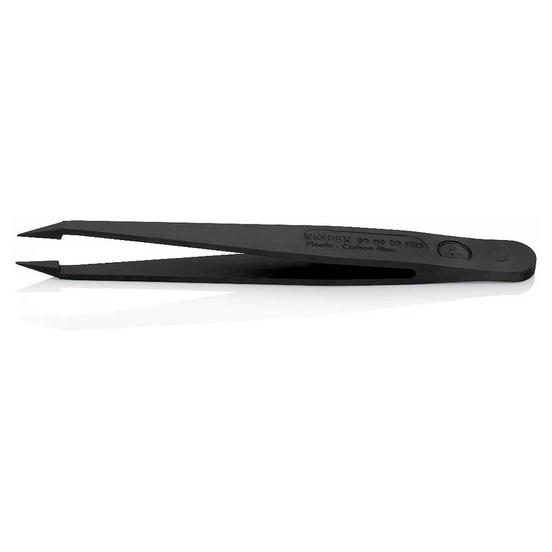 Nhíp gắp linh kiện điện tử, chống tĩnh điện, chất liệu nhựa, mũi siêu nhọn KNIPEX 92 09 02 ESD kích thước đầu mũi 0.5 x 0.3mm