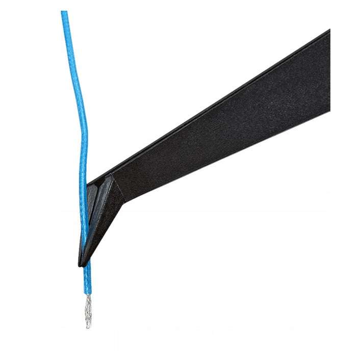 Nhíp gắp linh kiện điện tử, chống tĩnh điện, chất liệu nhựa, mũi nhọn cong 45° KNIPEX 92 09 03 ESD kích thước đầu mũi 0.5 x 0.4mm